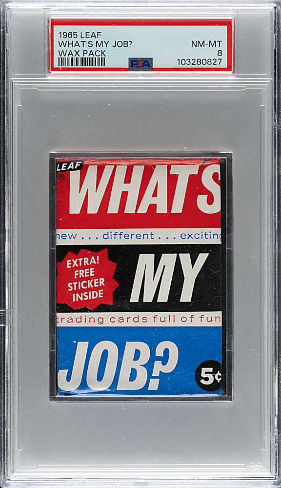 1965 Leaf "What's My Job" Unopened Wax Pack PSA NM-MT 8