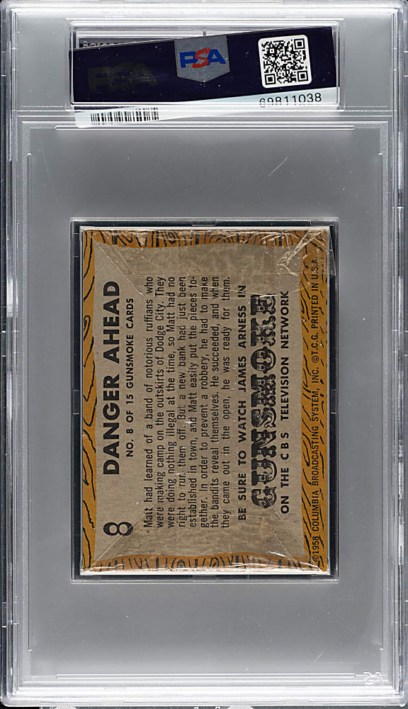 1958 Topps "TV Westerns" Unoepend Cello Pack PSA NM 7