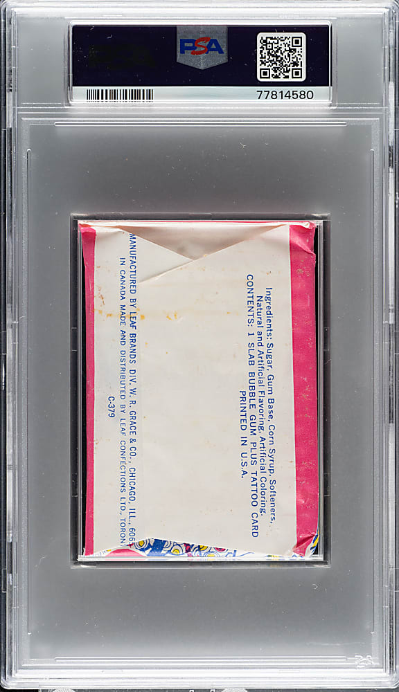 1967 Leaf "Hippie Tattoos" Unopened Wax Pack PSA NM 7