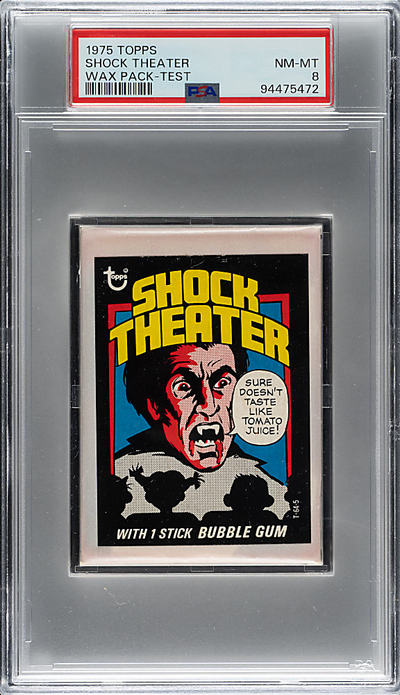 1975 Topps Test "Shock Theater" Unopened Wax Pack PSA NM-MT 8
