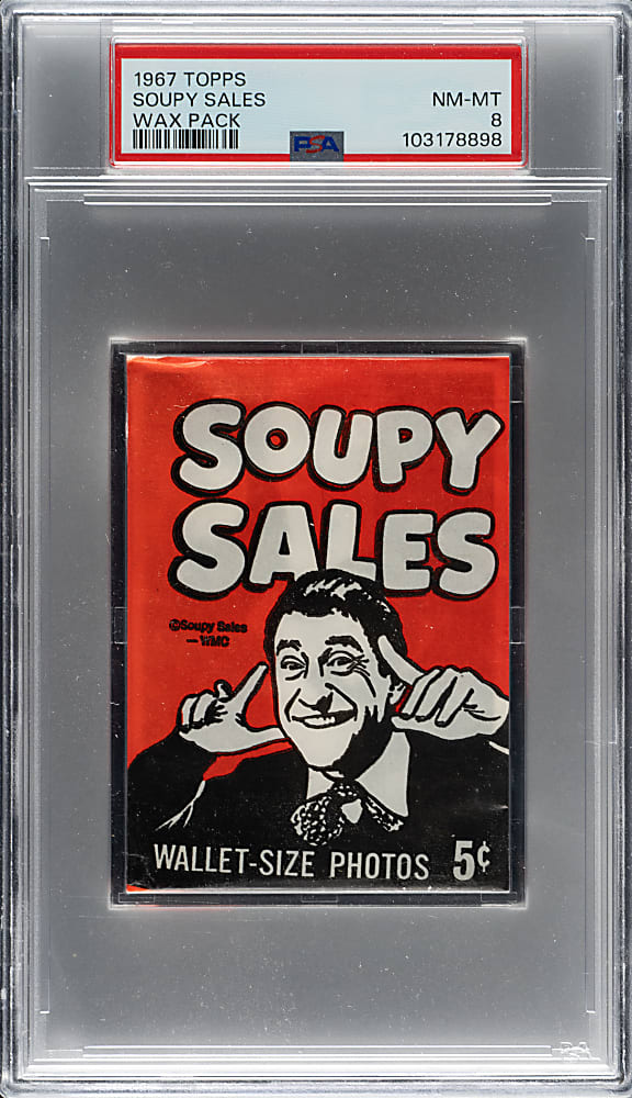 1967 Topps "Soupy Sales" Unopened Wax Pack PSA NM-MT 8