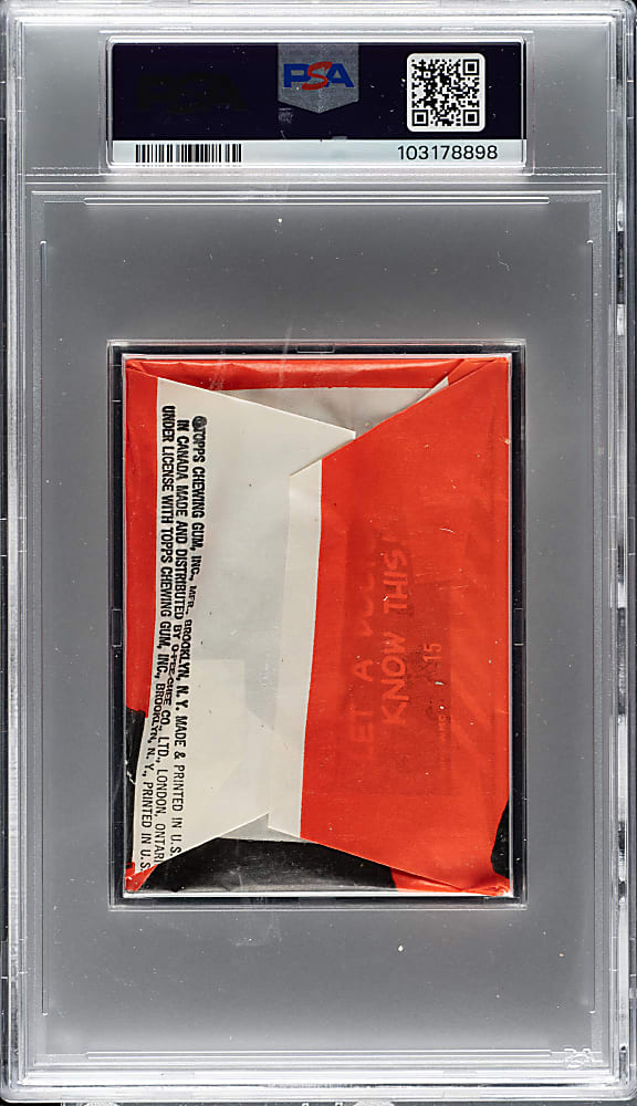 1967 Topps "Soupy Sales" Unopened Wax Pack PSA NM-MT 8