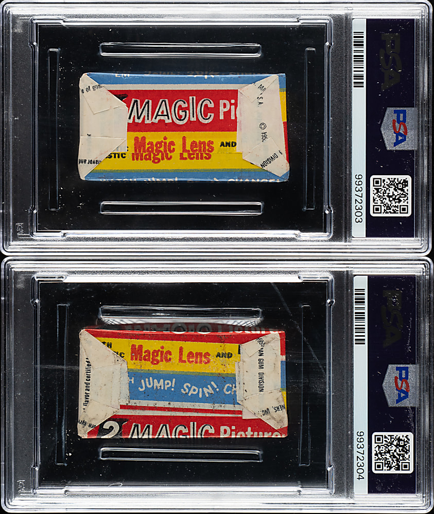 1955 Bowman "Magic Pictures" Unopened Wax Pack PSA MINT 9 Pair