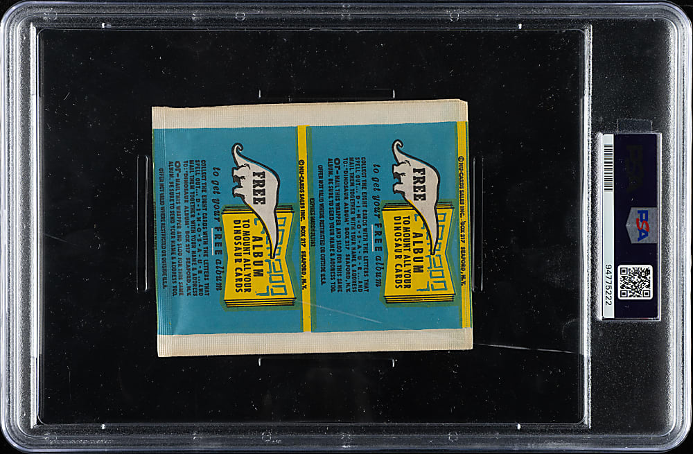 1961 Nu-Card "Dinosaur Series" Unopened Paper Pack PSA NM-MT 8