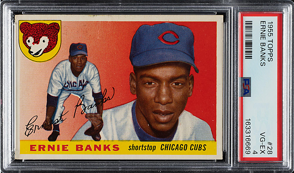1955 Topps #28 Ernie Banks PSA VG-EX 4