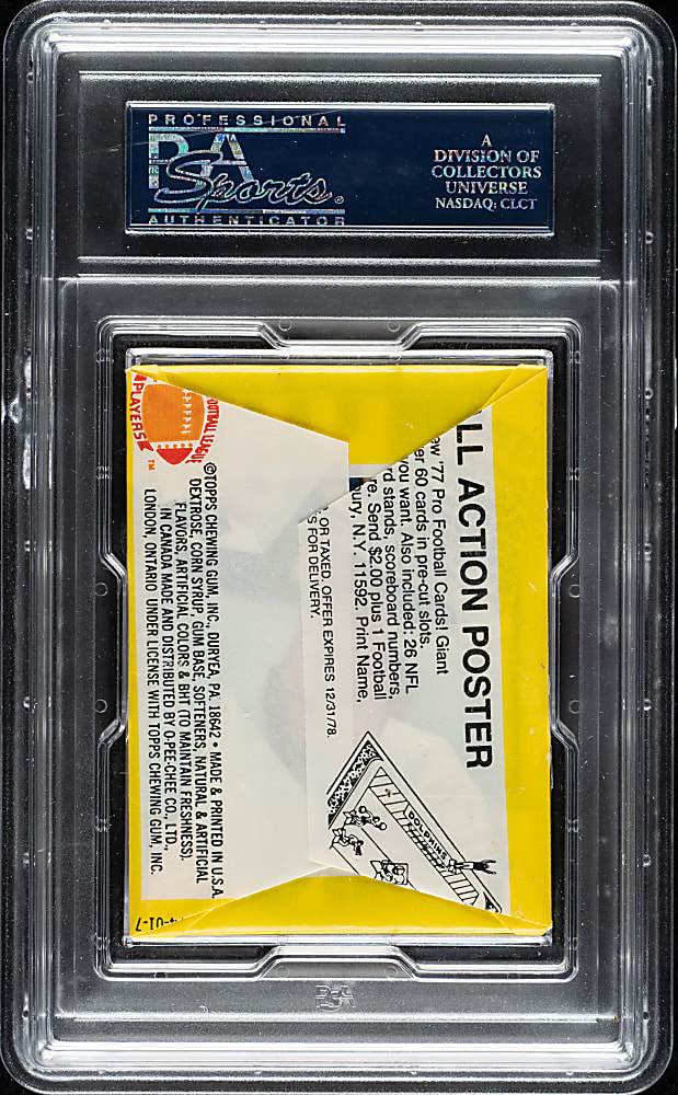 1977 Topps Football Unopened Wax Pack PSA MINT 9