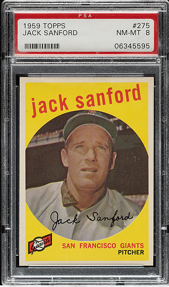 1959 Topps #275 Jack Sanford PSA NM-MT 8