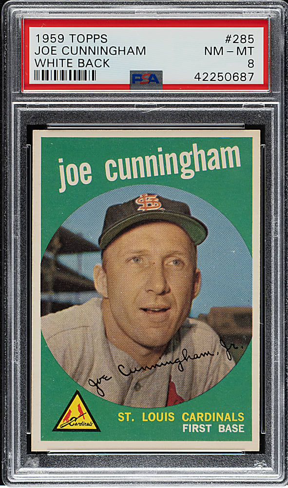 1959 Topps #285 Joe Cunningham PSA NM-MT 8