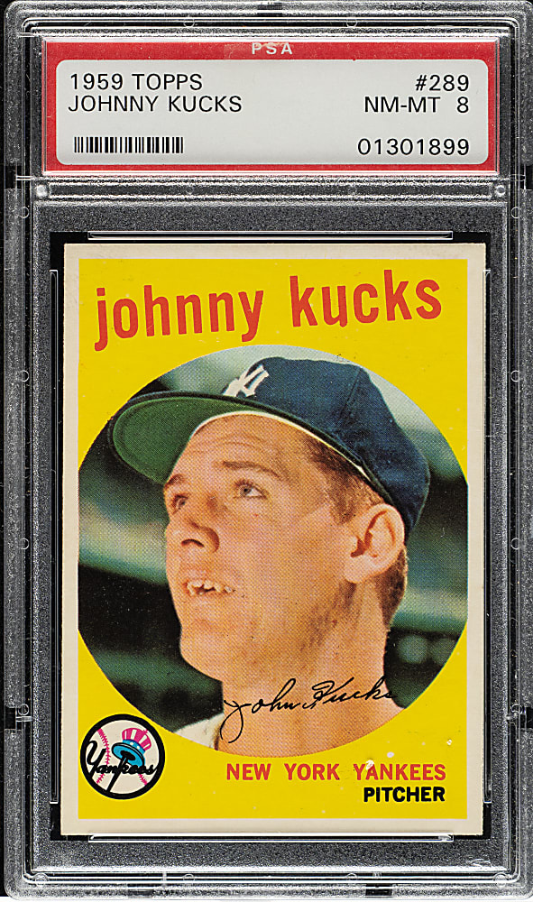 1959 Topps #289 Johnny Kucks PSA NM-MT 8