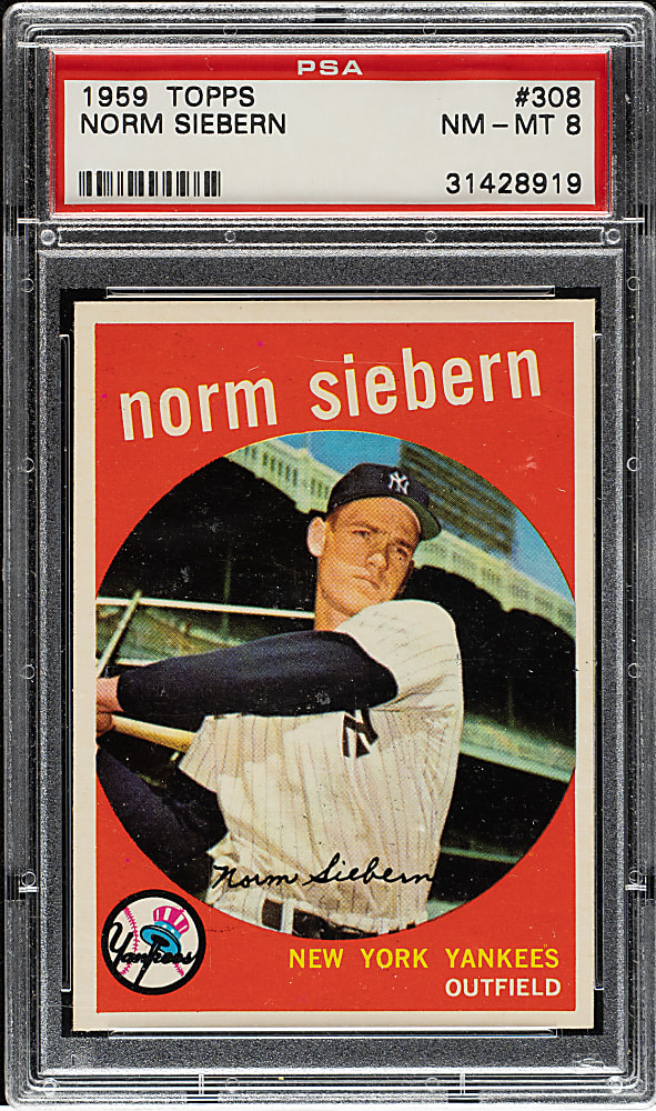 1959 Topps #308 Norm Siebern PSA NM-MT 8