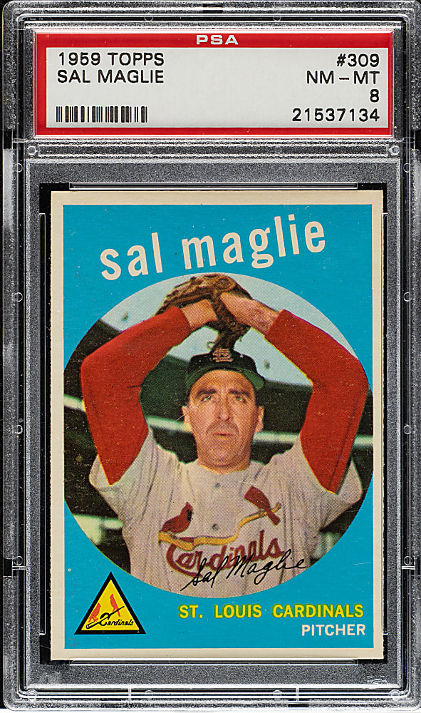 1959 Topps #309 Sal Maglie PSA NM-MT 8