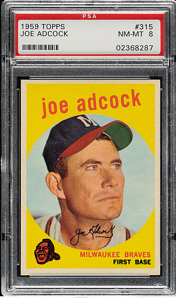 1959 Topps #315 Joe Adcock PSA NM-MT 8