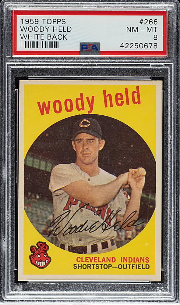 1959 Topps #266 Woddy Held PSA NM-MT 8