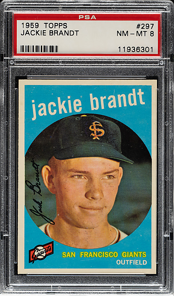 1959 Topps #297 Jackie Brandt PSA NM-MT 8