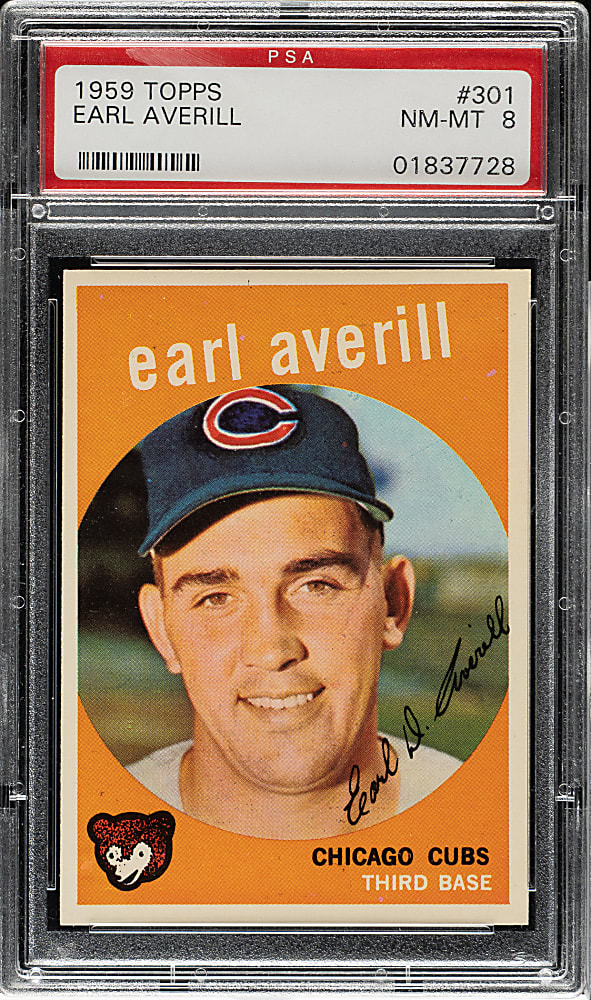 1959 Topps #301 Earl Averill PSA NM-MT 8