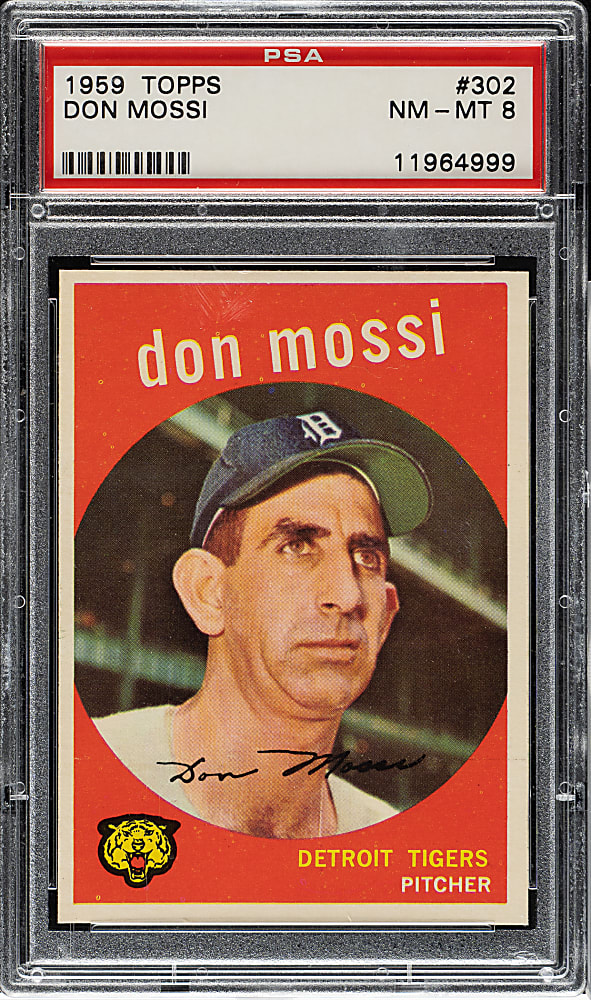 1959 Topps #302 Don Mossi PSA NM-MT 8