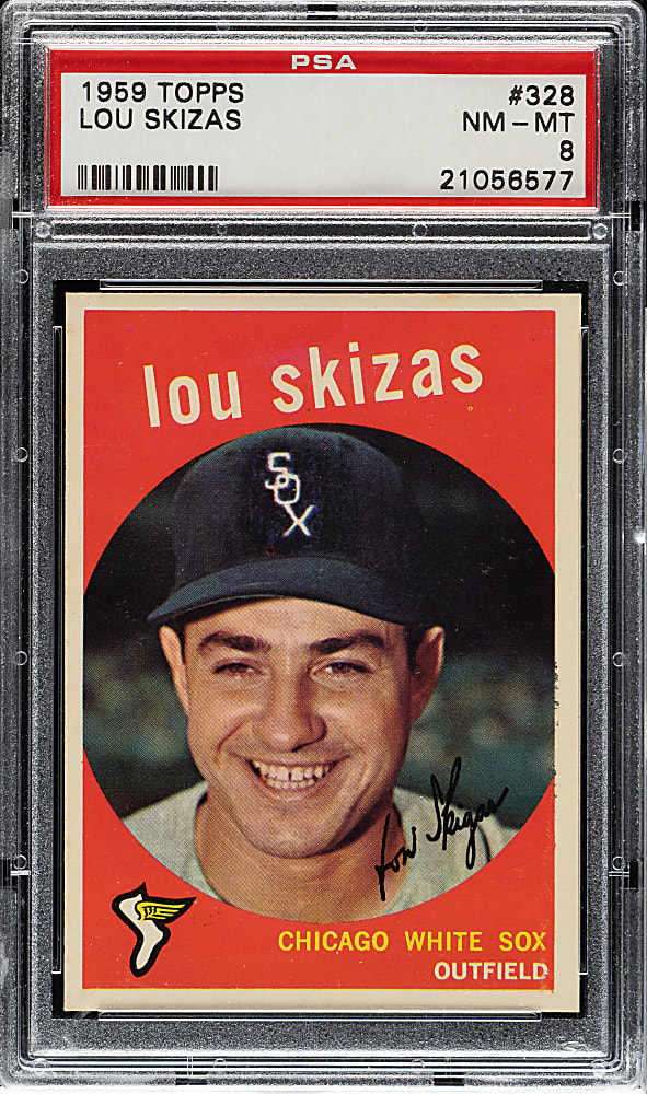 1959 Topps #328 Lou Skizas PSA NM-MT 8