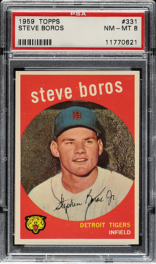 1959 Topps #331 Steve Boros PSA NM-MT 8