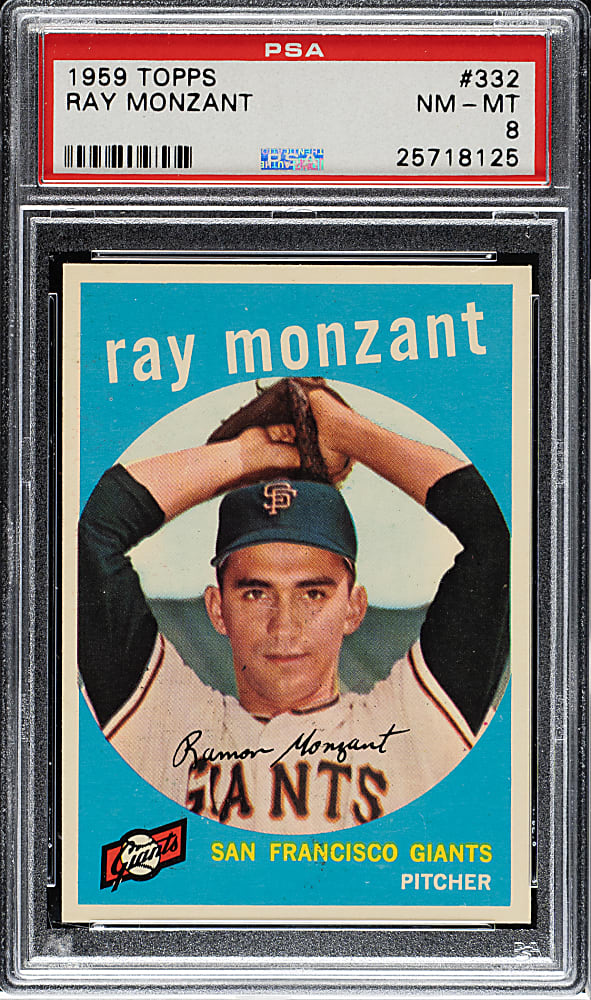 1959 Topps #332 Ray Monzant PSA NM-MT 8