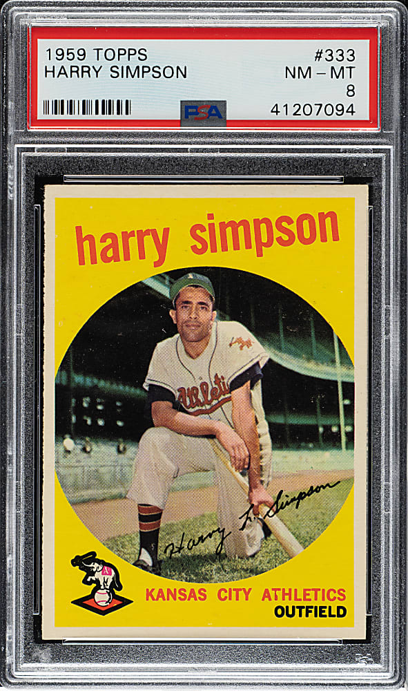 1959 Topps #333 Harry Simpson PSA NM-MT 8