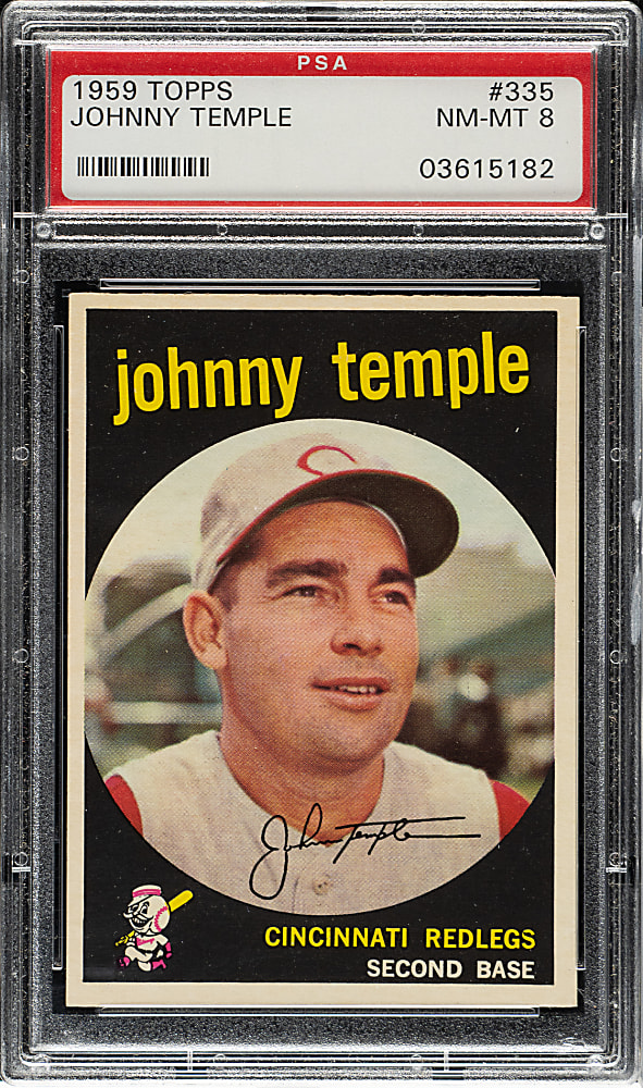 1959 Topps #335 Johnny Temple PSA NM-MT 8