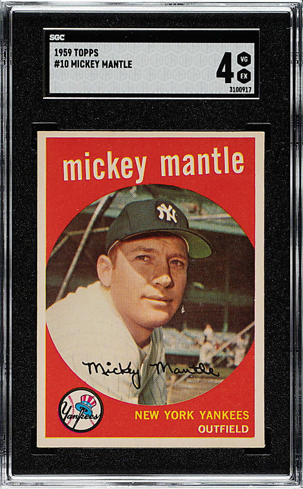 1959 Topps #10 Mickey Mantle SGC VG/EX 4