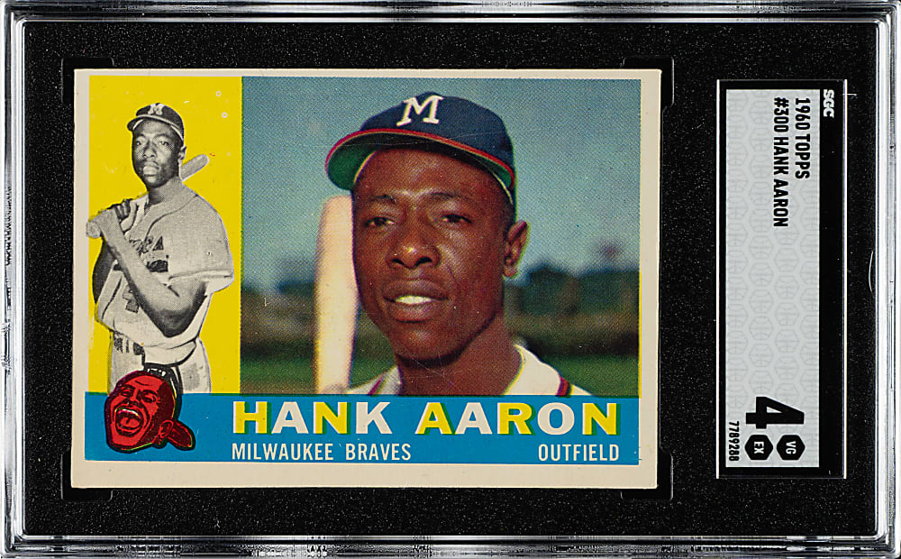 1960 Topps #300 Hank Aaron SGC VG/EX 4