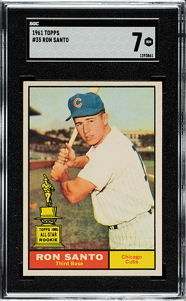 1961 Topps #35 Ron Santo Rookie SGC NM 7