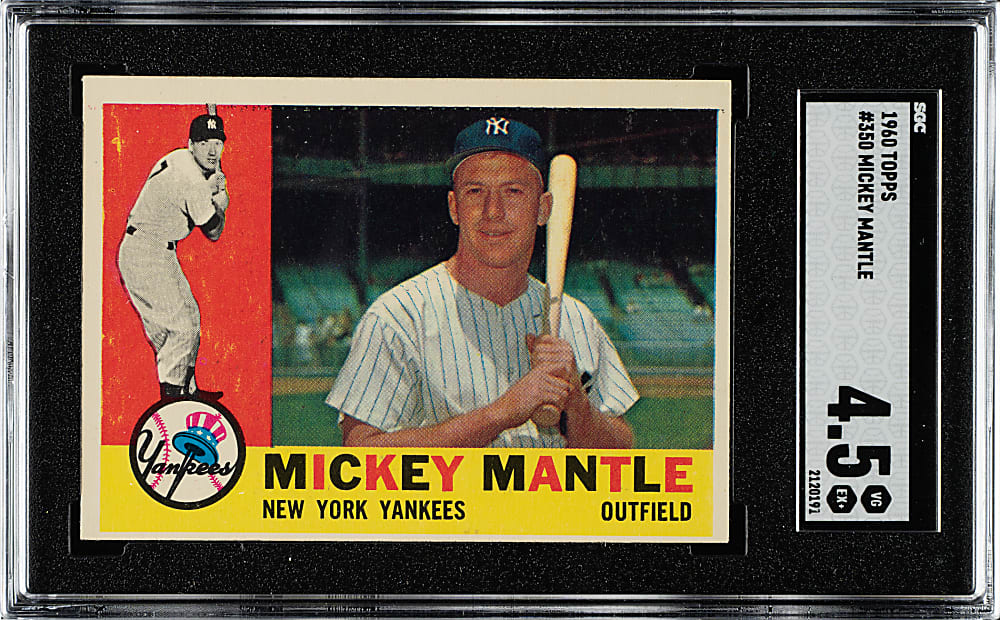 1960 Topps #350 Mickey Mantle SGC VG/EX+ 4.5