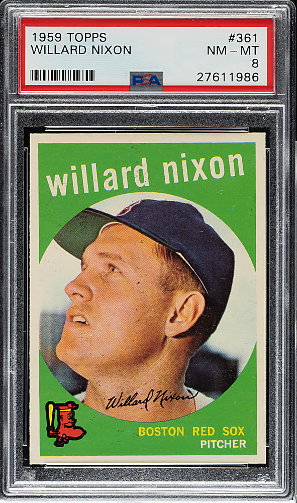 1959 Topps #361 Willard Nixon PSA NM-MT 8