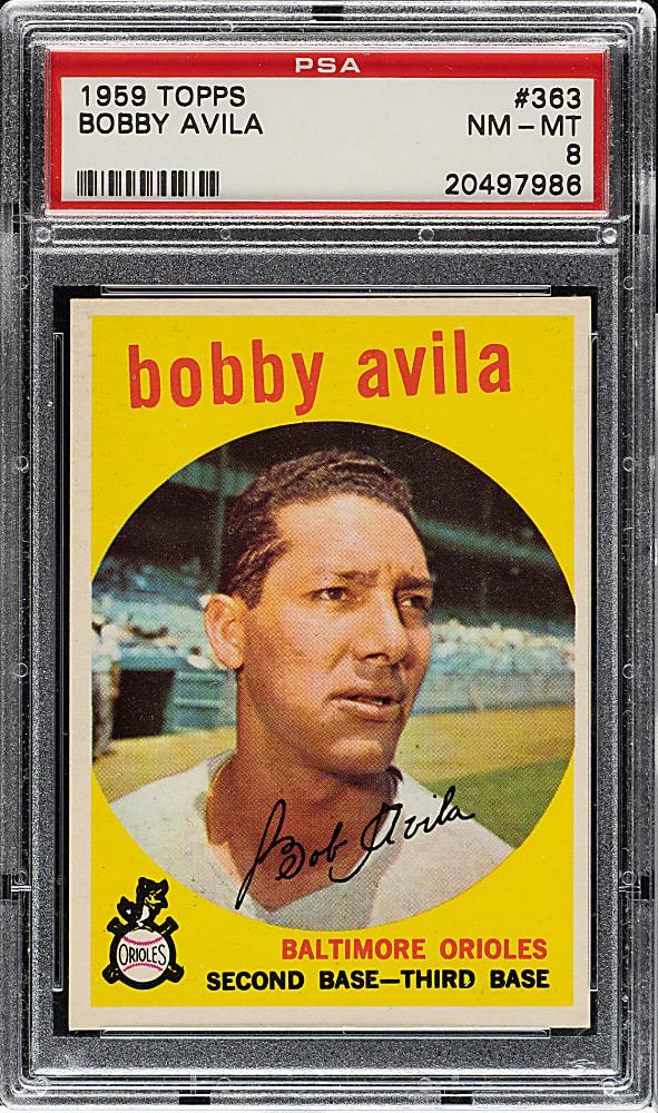 1959 Topps #363 Bobby Avila PSA NM-MT 8