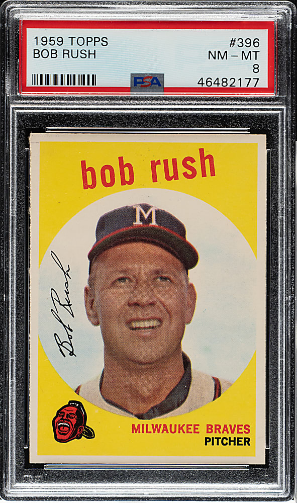 1959 Topps #396 Bob Rush PSA NM-MT 8