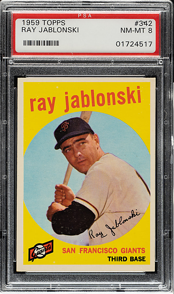 1959 Topps #342 Ray Jablonski PSA NM-MT 8