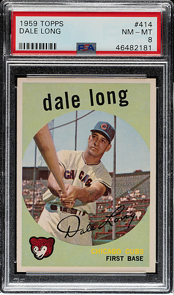 1959 Topps #414 Dale Long PSA NM-MT 8
