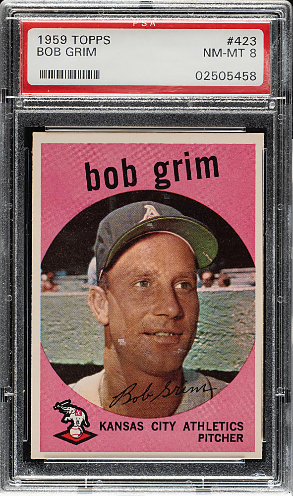 1959 Topps #426 Bob Grim PSA NM-MT 8