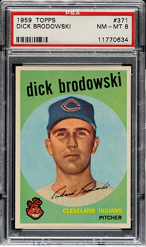 1959 Topps #371 Dick Brodowski PSA NM-MT 8