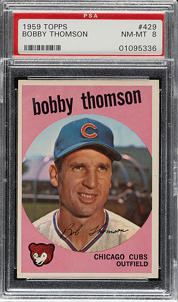 1959 Topps #429 Bobby Thomson PSA NM-MT 8