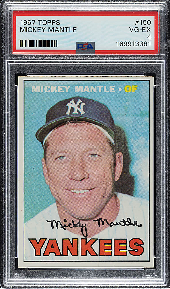 1967 Topps #150 Mickey Mantle PSA VG-EX 4