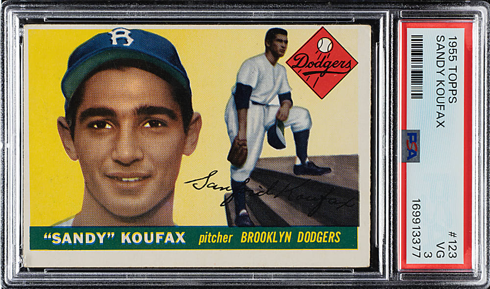 1955 Topps #123 Sandy Koufax Rookie PSA VG 3