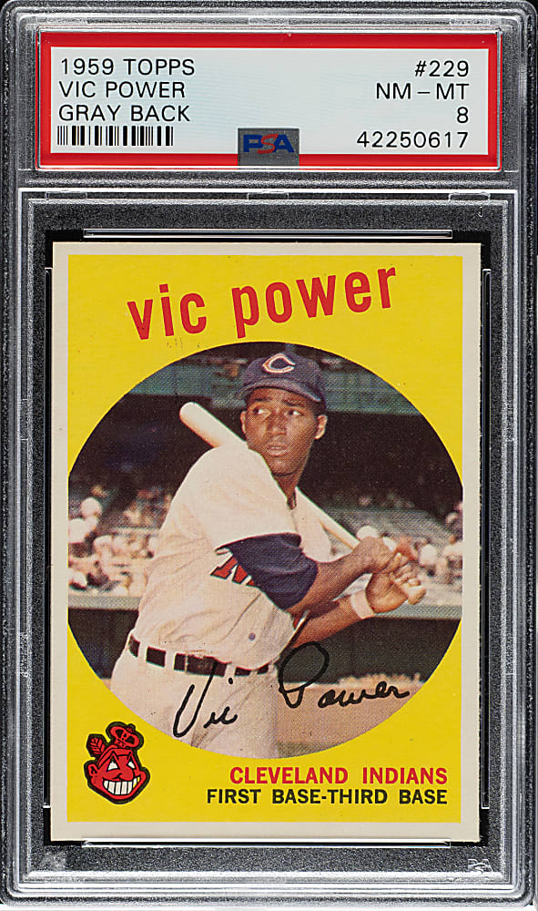 1959 Topps #229 Vic Power PSA NM-MT 8