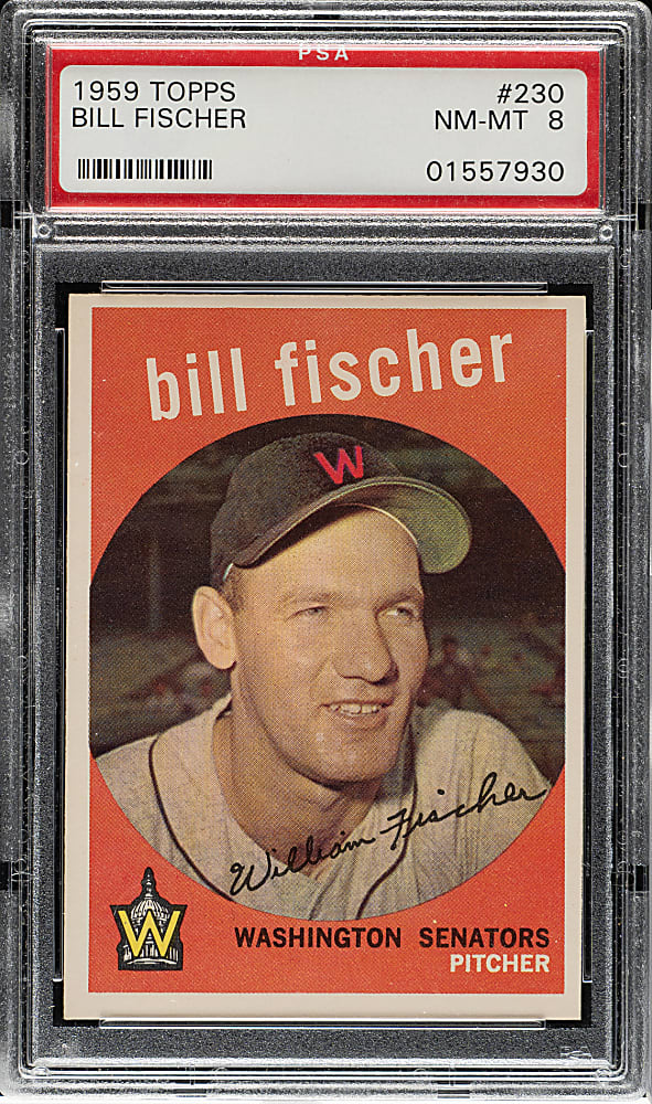 1959 Topps #230 Bill Fischer PSA NM-MT 8