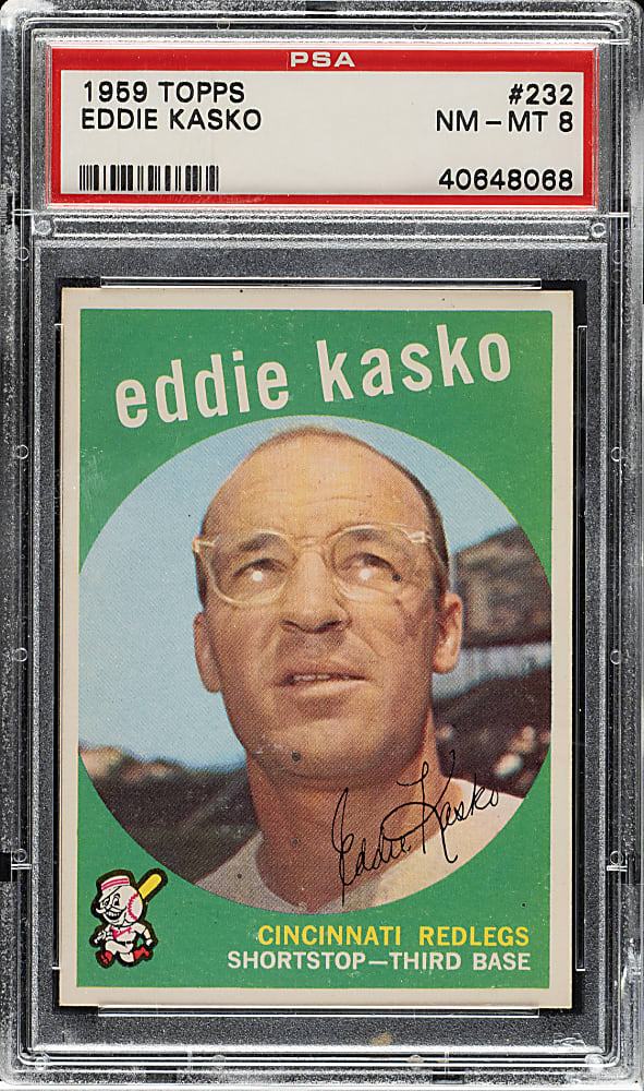 1959 Topps #232 Eddie Kasko PSA NM-MT 8