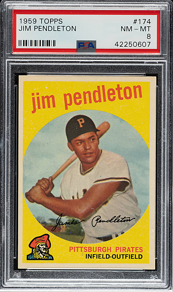 1959 Topps #174 Jim Pendleton PSA NM-MT 8