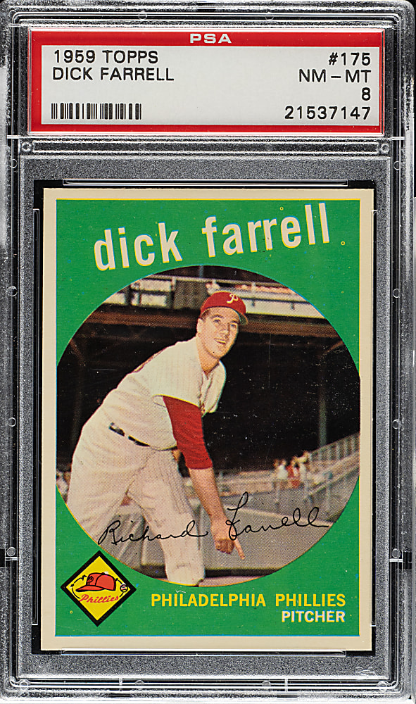 1959 Topps #175 Dick Farrell PSA NM-MT 8