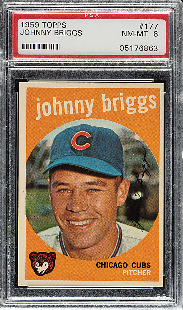 1959 Topps #177 Johnny Briggs PSA NM-MT 8
