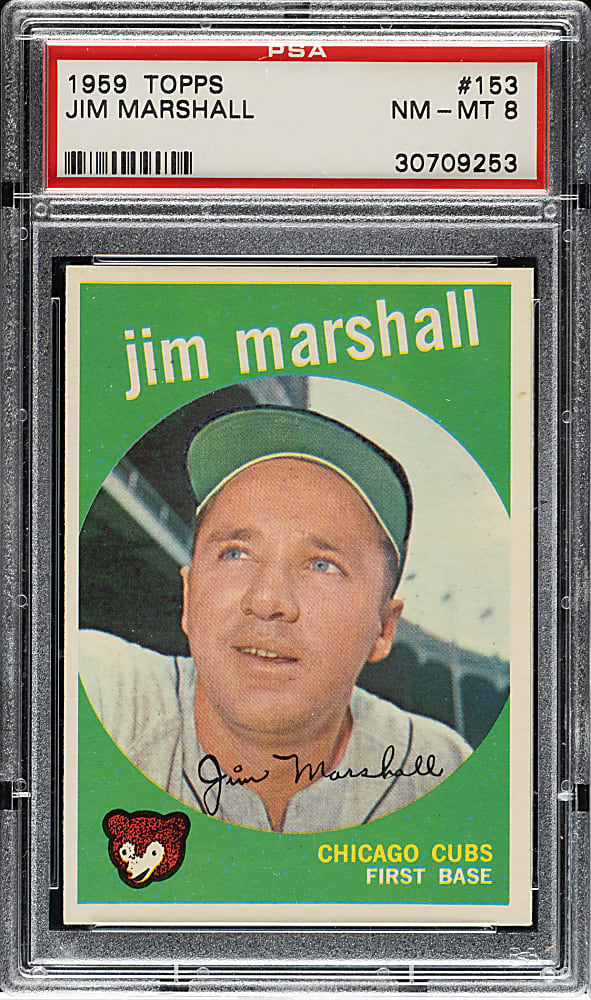 1959 Topps #153 Jim Marshall PSA NM-MT 8