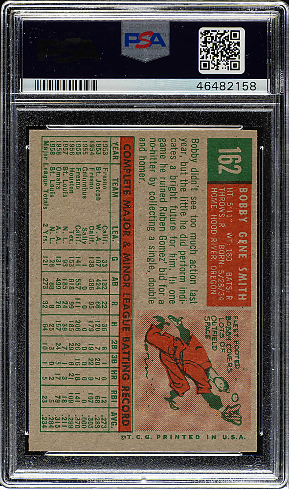 1959 Topps #162 Bobby G. Smith PSA NM-MT 8