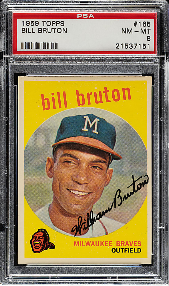 1959 Topps #165 Bill Bruton PSA NM-MT 8