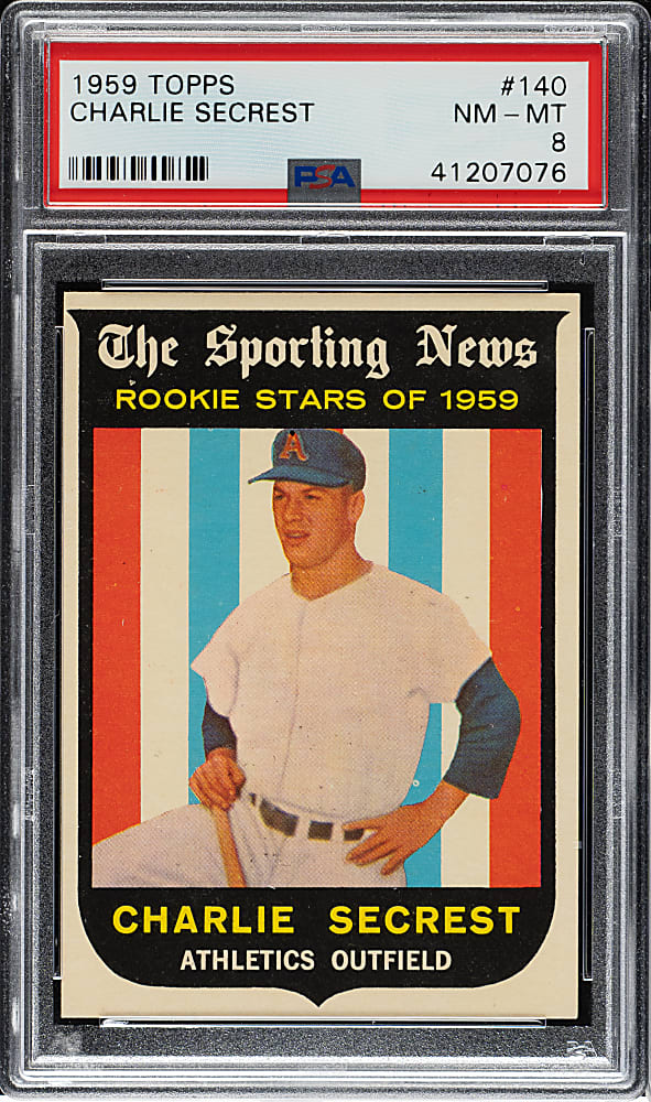1959 Topps #140 Charlie Secrest PSA NM-MT 8