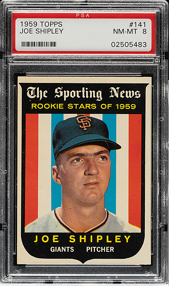 1959 Topps #141 Joe Shipley PSA NM-MT 8